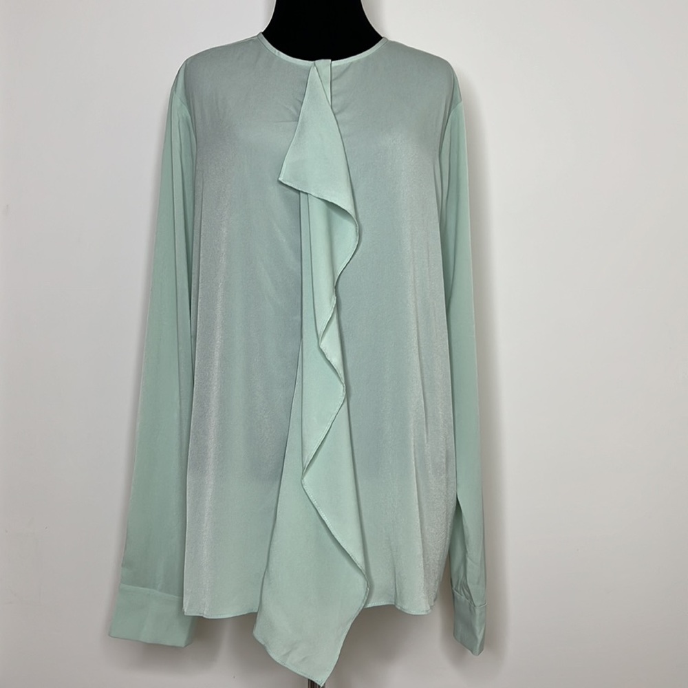 MARCHESA ROSE Ruffle Long Sleeve Blouse L - Picture 5 of 11